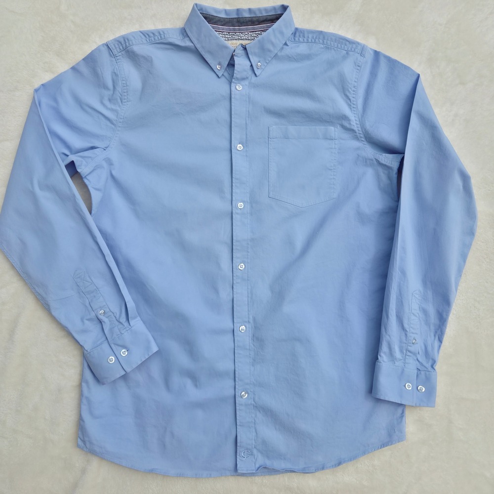 Cody James Mens Button Down Shirt XLT Blue Long Sleeve Cotton Stretch
